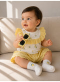 Baby Girls Lemon Print Bodysuit & Skirt Set with Sunglasses & Socks (4-Piece Set)