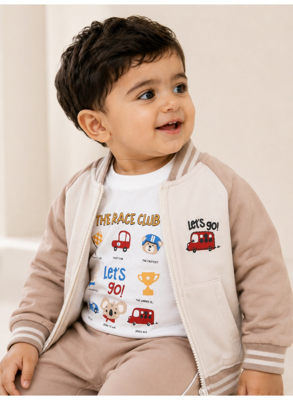 Boys 3-Piece Set – Full Zip Sweatshrt, Longsleeve Tee & Jogger Pants

Description: