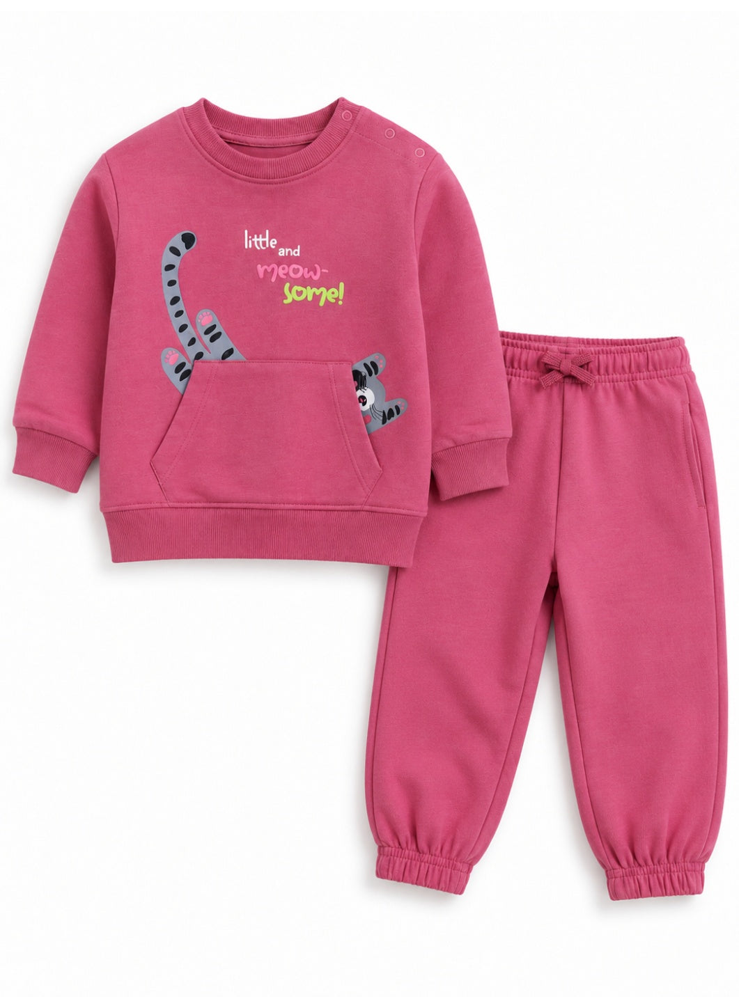 Girls 2-Piece Graphic Sweatshirt & Jogger Pants Set