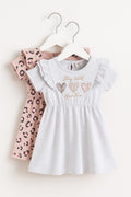 Victor And Jane - All-Over Printed Ruffle Dress (Pack Of 2)