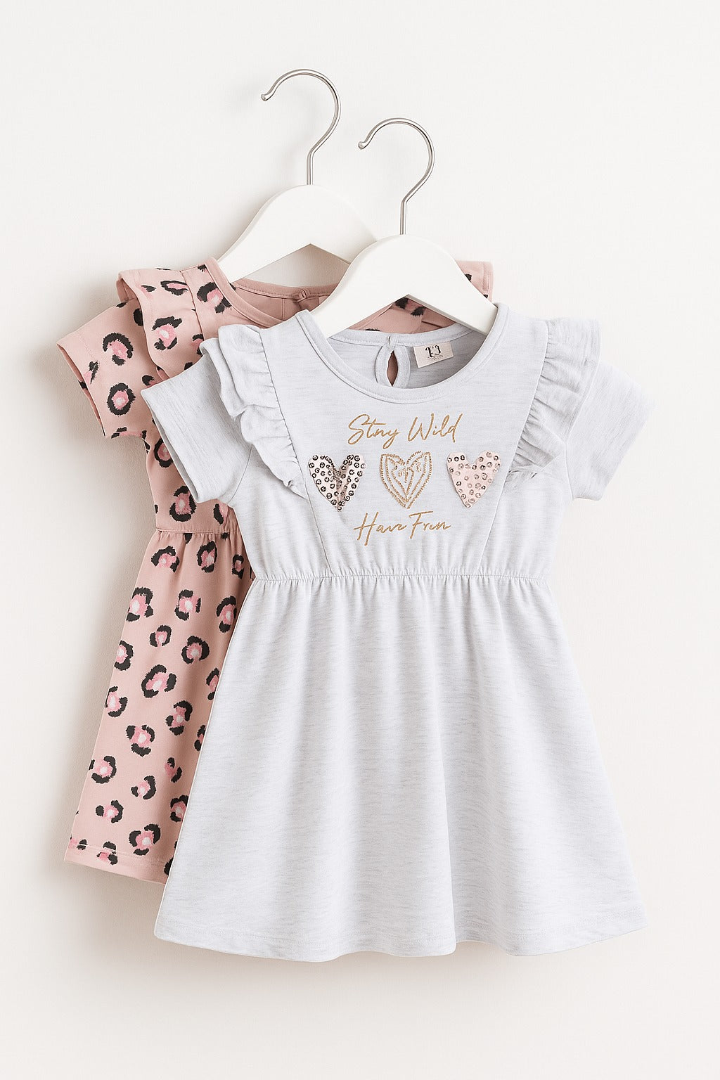 Victor And Jane - All-Over Printed Ruffle Dress (Pack Of 2)