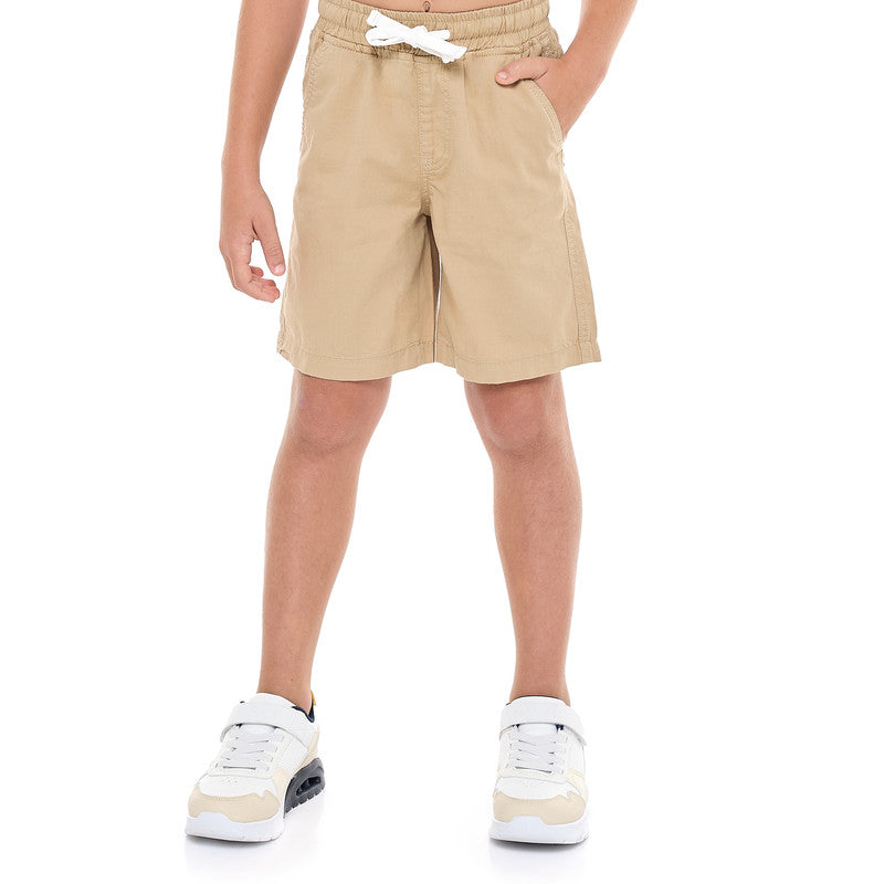 Victor and Jane Classic Navy and Khaki Cotton T-Shirt & Pull-On Shorts Boys Set