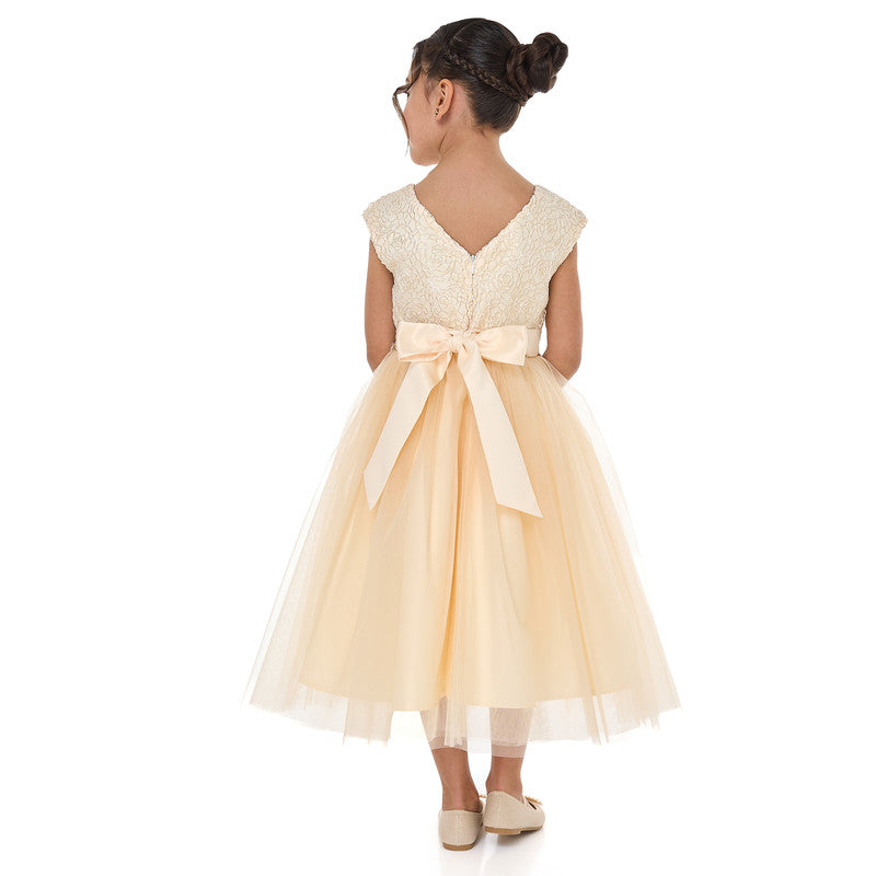 Champagne Lace And Tulle Dress