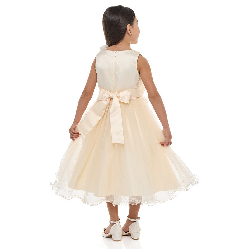 Girls Champagne Tulle Dress