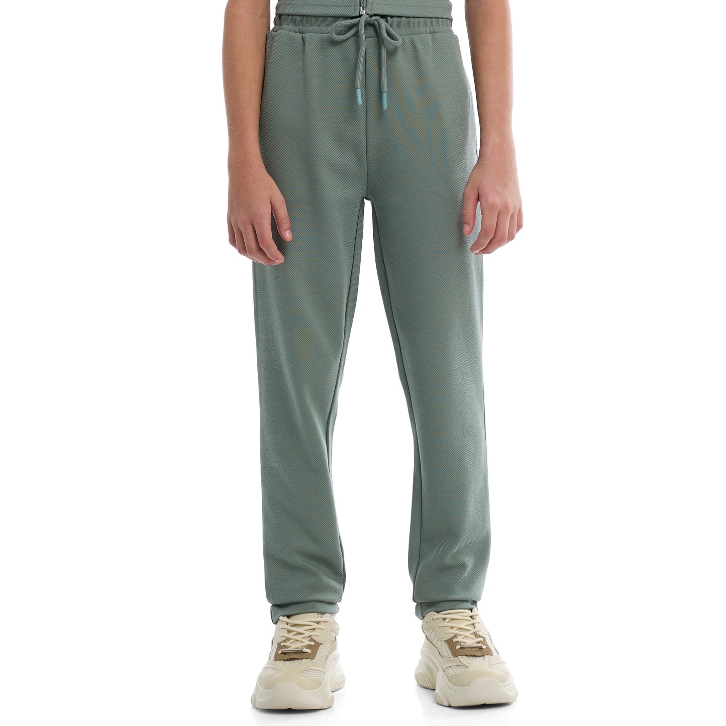 Boys Olive Green Twill Co-ord Set | Zipper Shirt & Jogger Pant | Kids Utility Style Outfit
