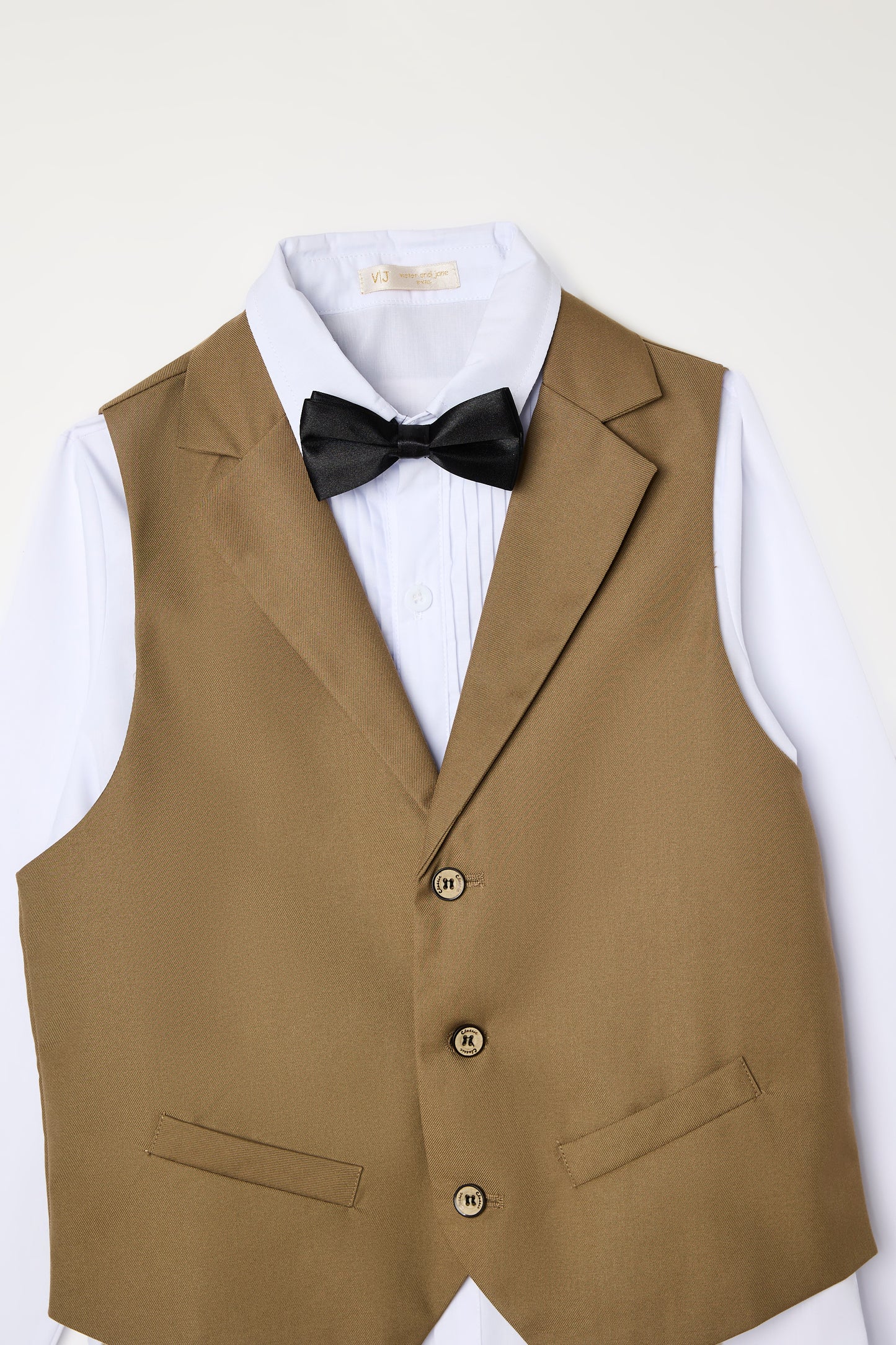 Brown Waistcoat, Shirt, Trousers & Bow Tie Set (3 Years–8 Years)
