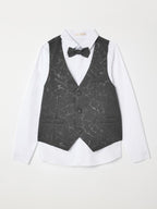 Dark Grey Waistcoat, Shirt, Trousers & Bow Tie Set (3 Years–8 Years)