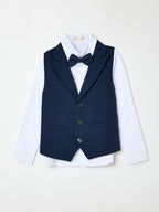 Blue Waistcoat, Shirt, Trousers & Bow Tie Set (3 Years–8 Years)