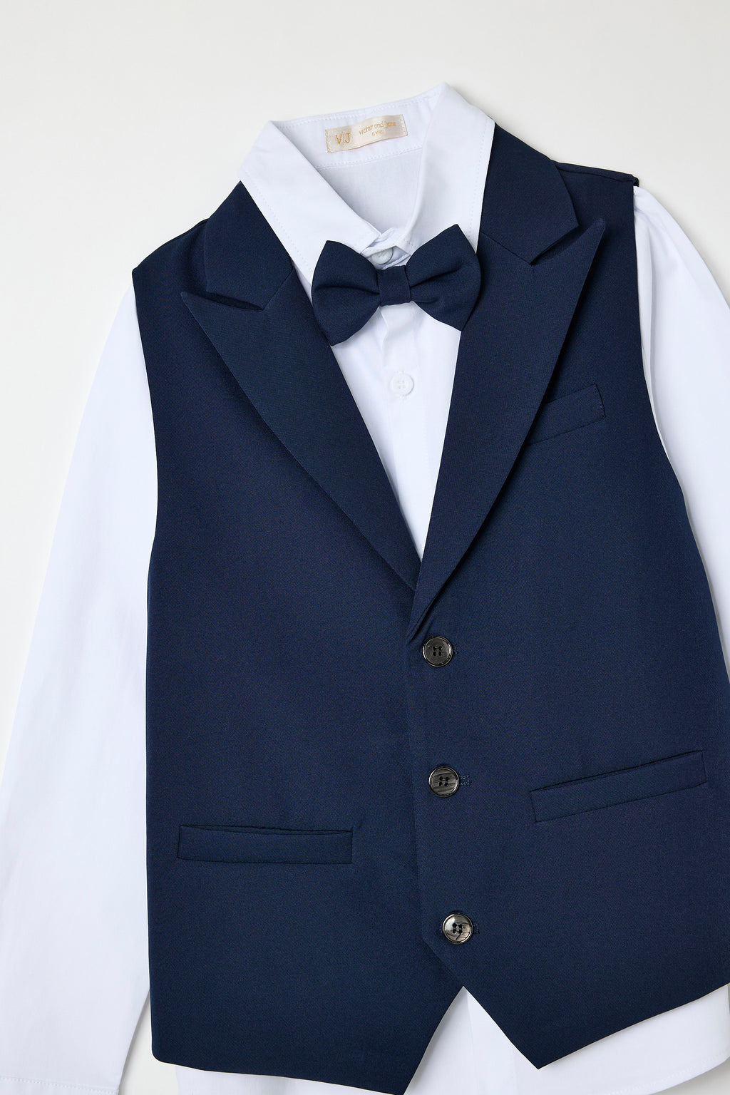 Blue Waistcoat, Shirt, Trousers & Bow Tie Set (3 Years–8 Years)