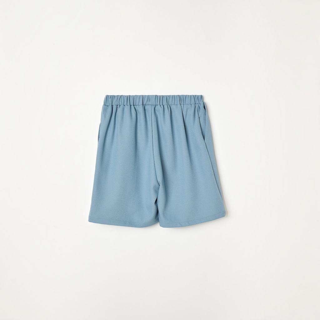 victor and jane boys blue elastic waist shorts with side pockets