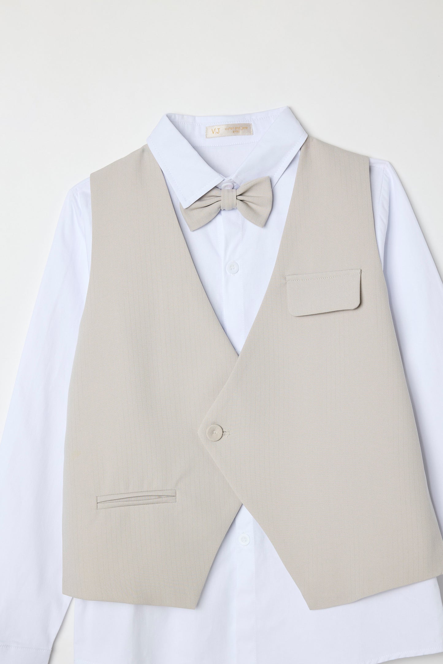 Boys 4 Pc Set Waistcoat, Shirt, Shorts & Bow Tie Set