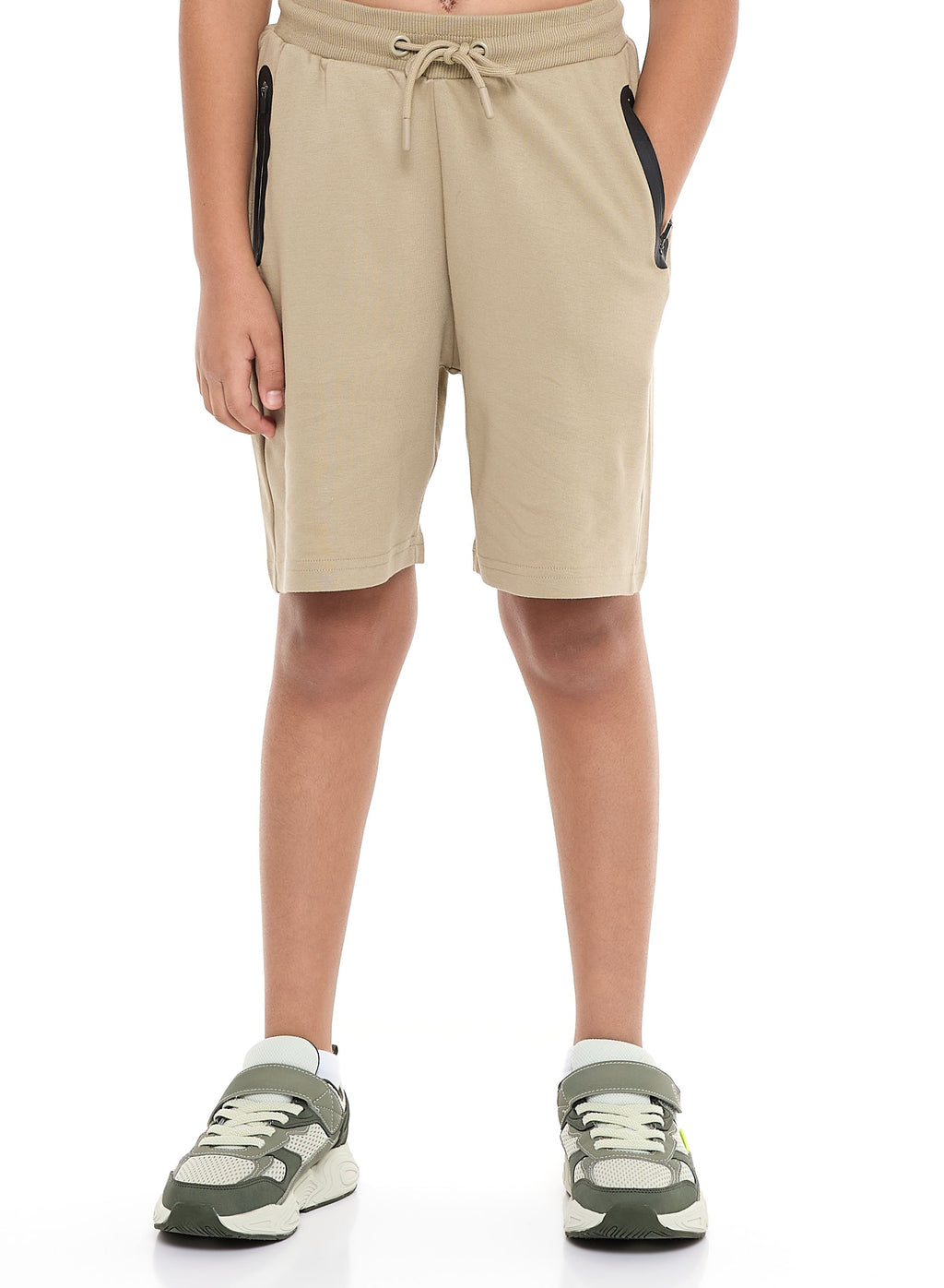 Oversized - Boys' Jacquard 2-Piece Set - T-Shirt And Matching Shorts With Pocket Detail