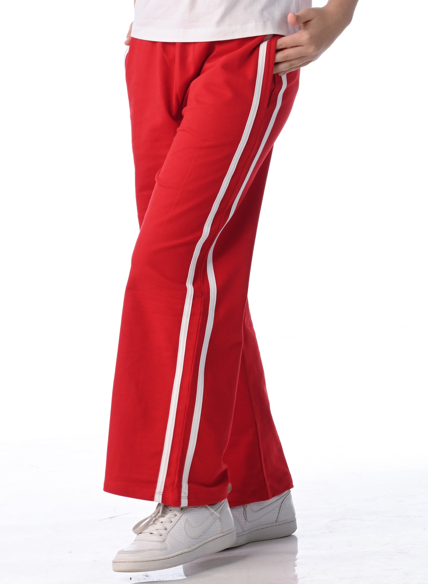 Victor and Jane Girls' 2pcs Spring/Summer Outfit Set - Comfy Knit Crop Top & Wide-Leg Pants