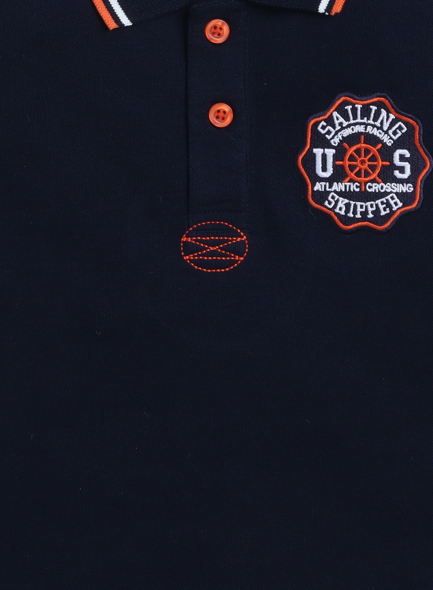 Boys' Polo T-Shirt – Navy colour with Embroidered label detail