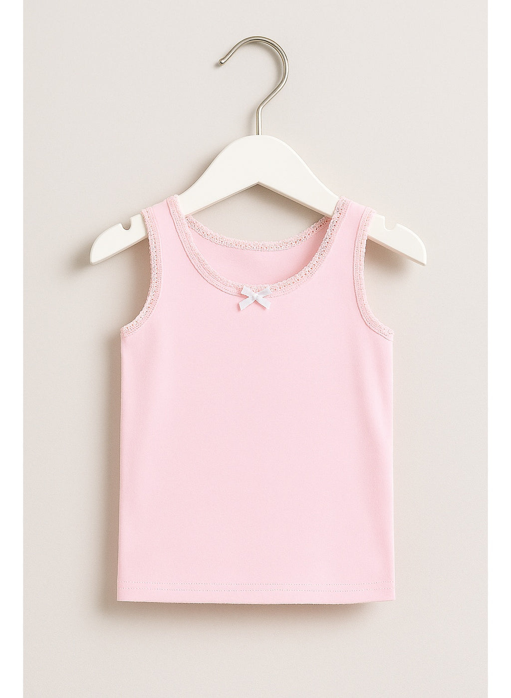 3-Pack Girls' Cotton Vests “ Pastel Soft Essentials In Pink, Yellow & Blue