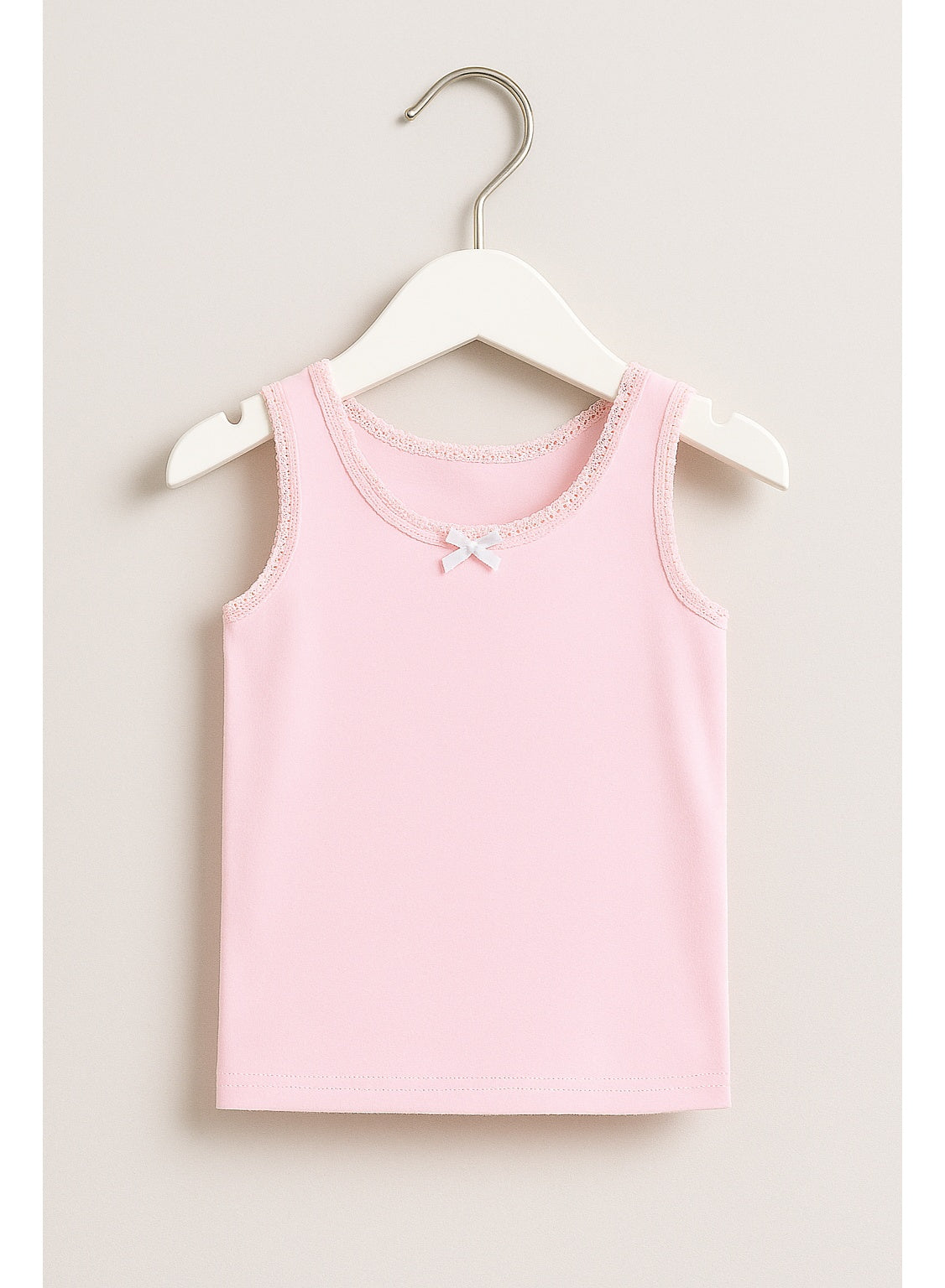 3-Pack Girls' Cotton Vests “ Pastel Soft Essentials In Pink, Yellow & Blue