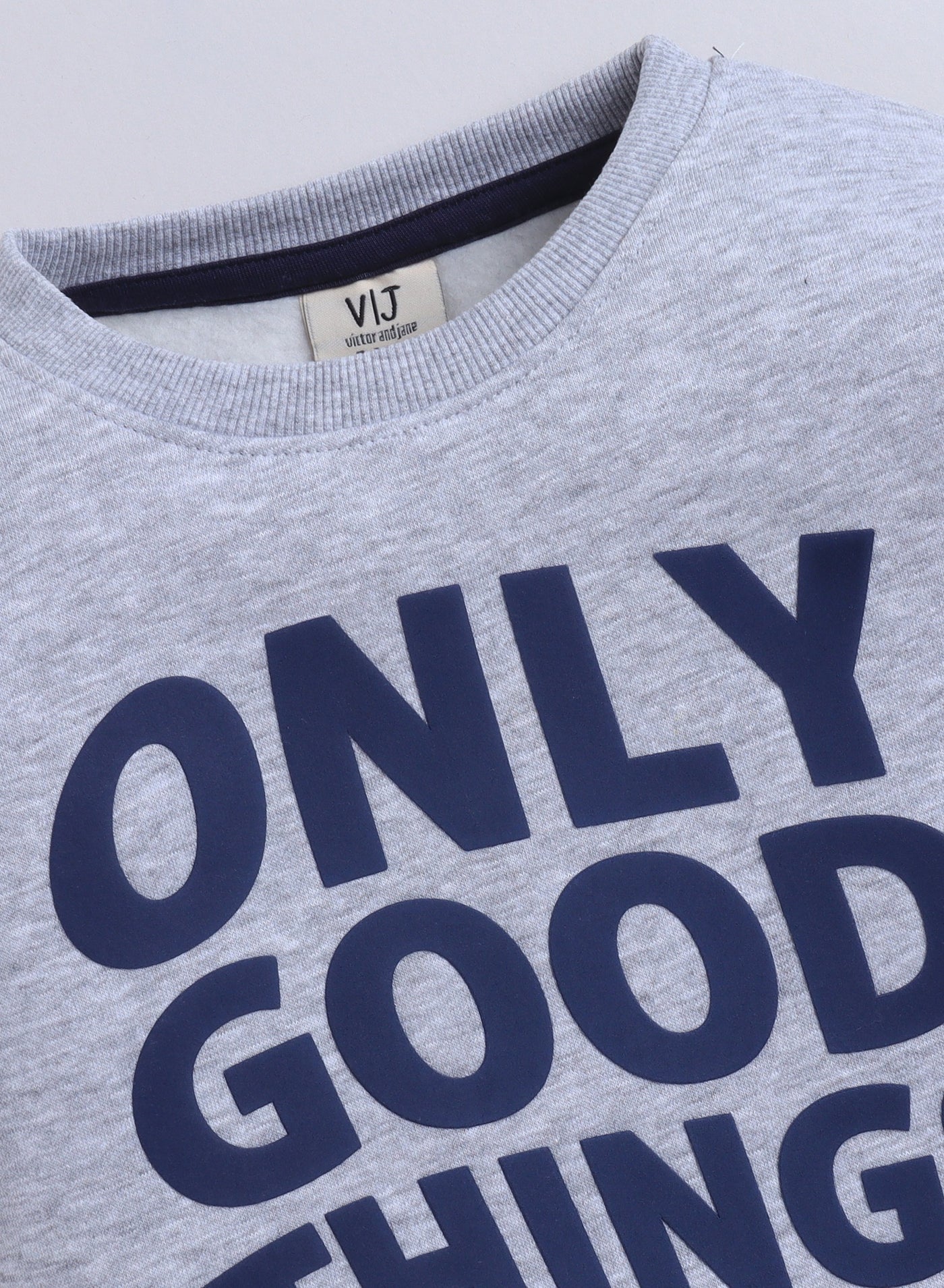 Boys' Light Grey "Only Good Things" Graphic Sweatshirt