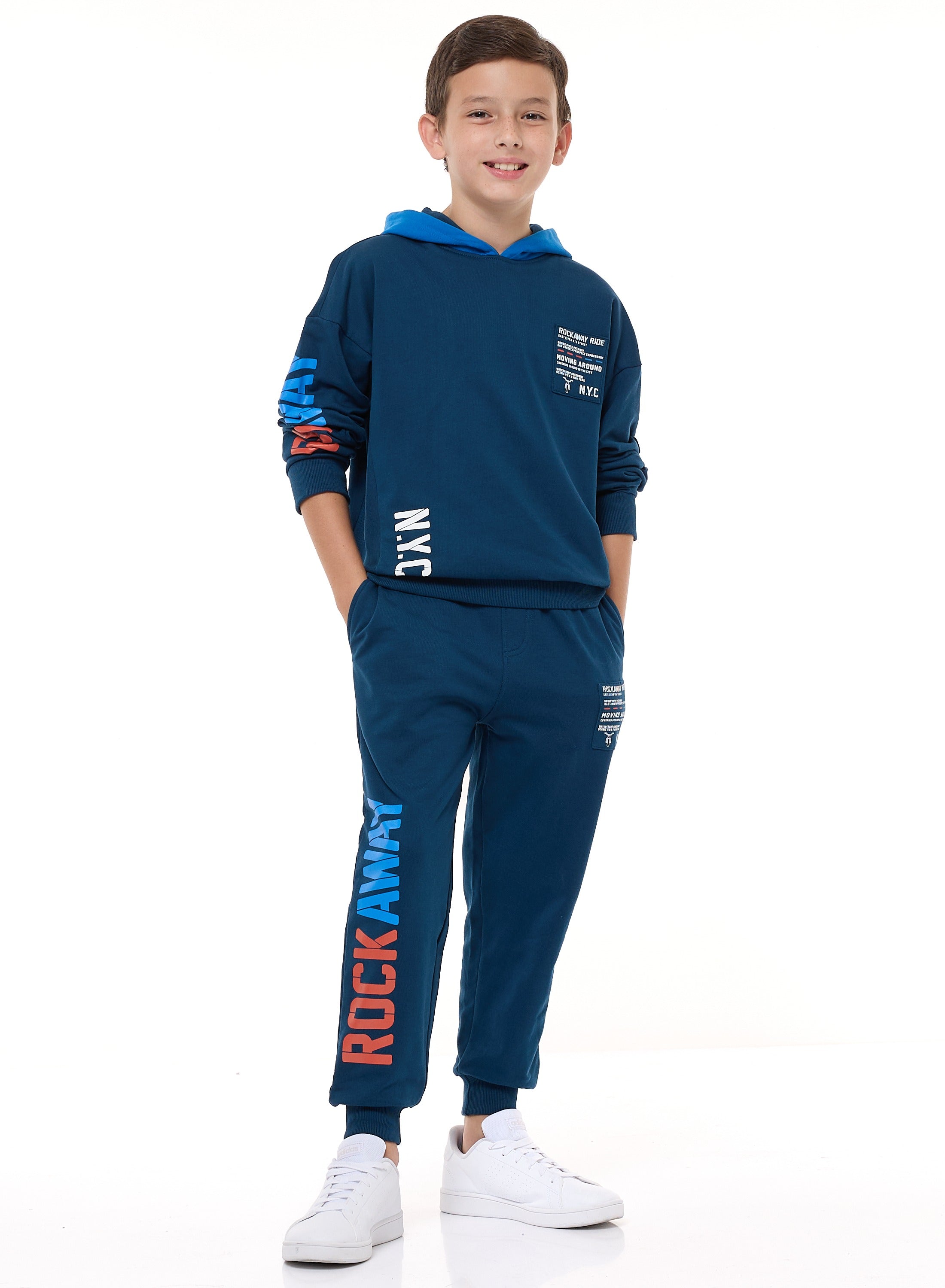 Boys' 2-Piece Hoodie And Jogger Set (8-14 Yrs) Navy