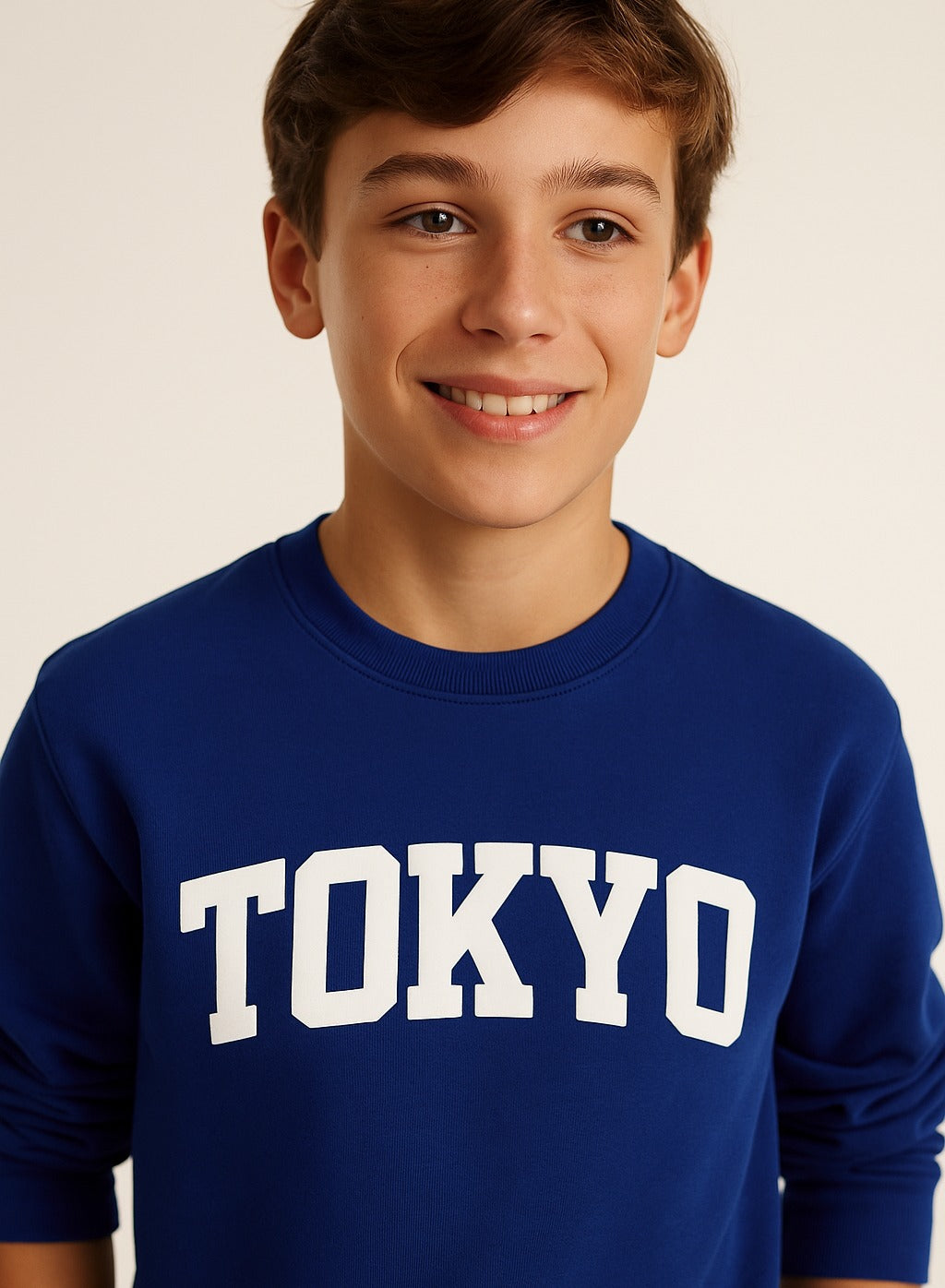 Boys' Navy Blue Œtokyo” Text Sweatshirt
