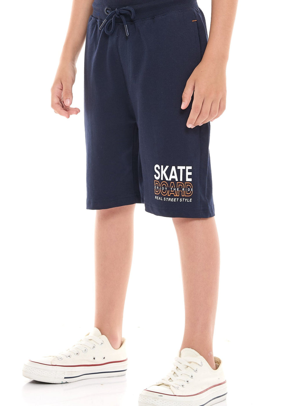 Victor and Jane Skate Doard T-Shirt & Shorts Set - Grey/Navy