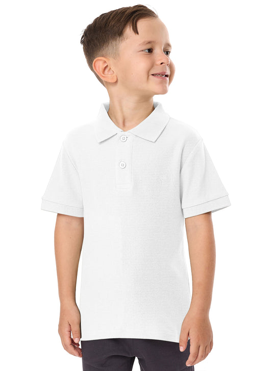Victor & Jane Junior Boys' Polo T-Shirt – White