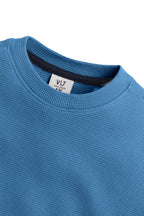 Junior Boys Textured Cotton T-Shirt