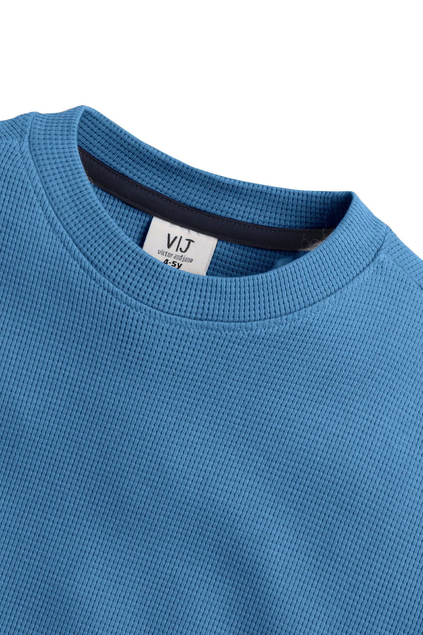 Junior Boys Textured Cotton T-Shirt