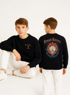 Boys’ Black Graphic Sweatshirt With Regal Back Print