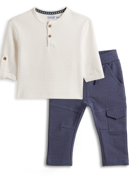 Dirkje Boys Set - Chinese collar Shirt and Trousers