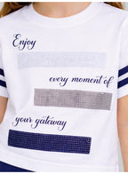 Girls Print T Shirt Set