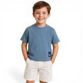 Junior Boys Statement Cotton Tee - Light Blue