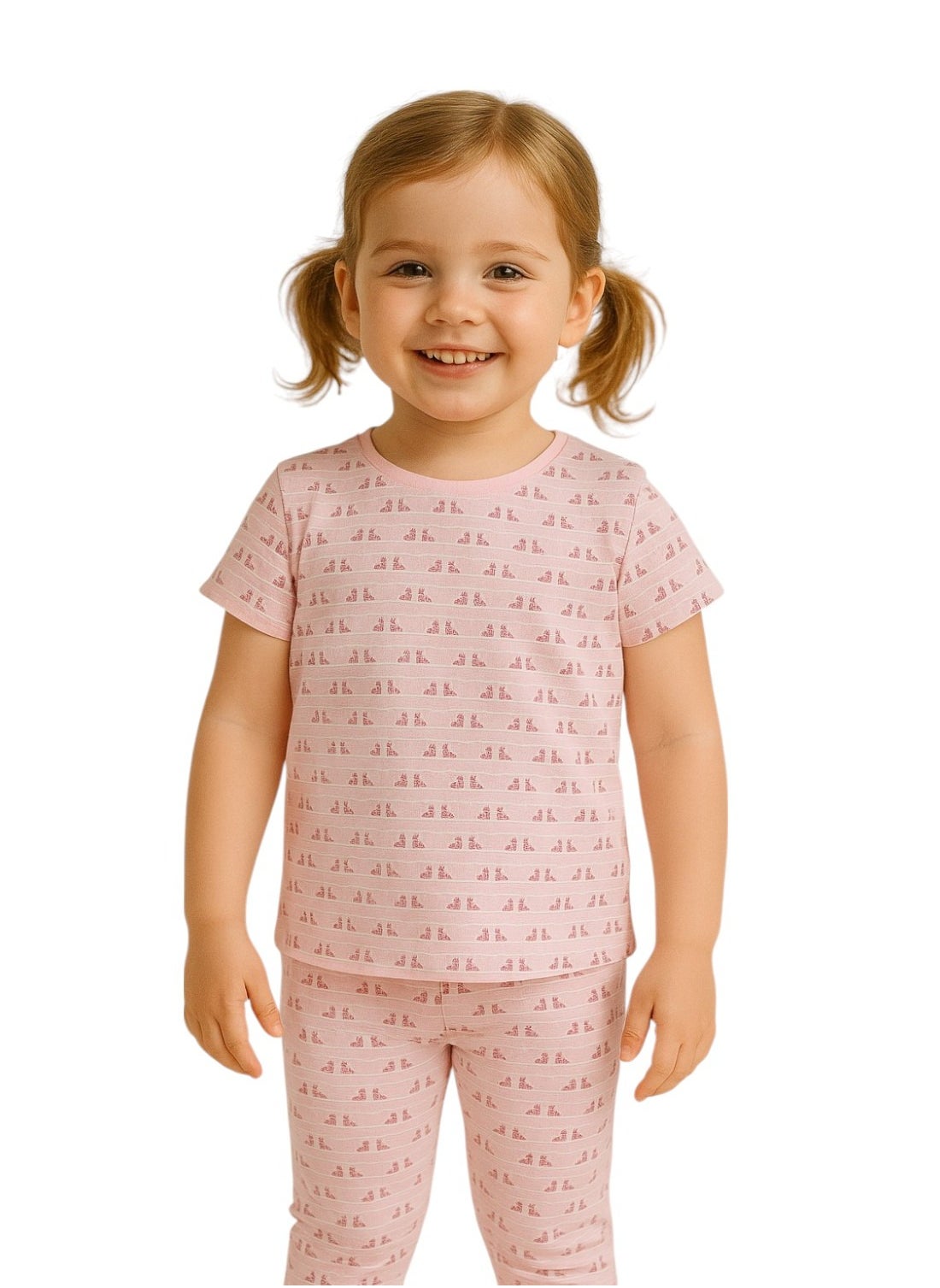 Victor And Jane - All-Over Printed T-Shirt And Pyjama Set