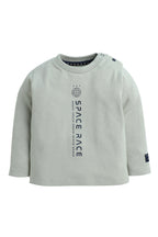 Dirkje Space Race Printed T-Shirt With Pant And Jacket Set - White/Navy