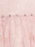 Girls Pink Flower Sequin Dress