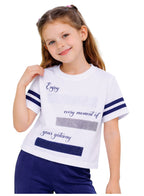 Girls Print T Shirt Set