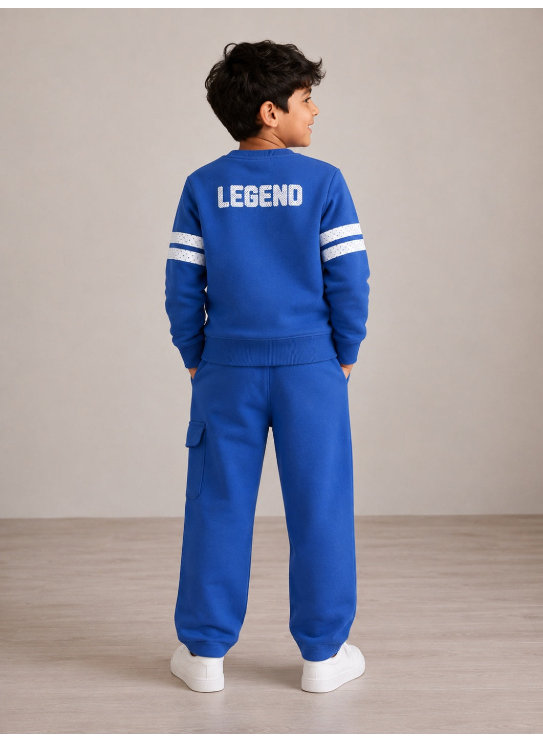 Boys’ Graphic Sweatshirt and Cargo barrel Pants Set