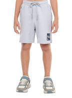 Oversized - Boys' Jacquard 2-Piece Set - T-Shirt With Badge Detail And Matching Shorts With Pockets,