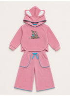 Baby Girls Hoodie and Pants Set with Deer Print