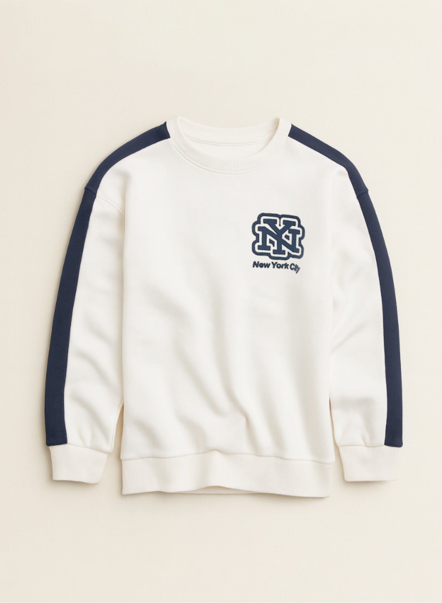 NYC Graphic Boys Sweatshirt & Jogger Set - White & Navy