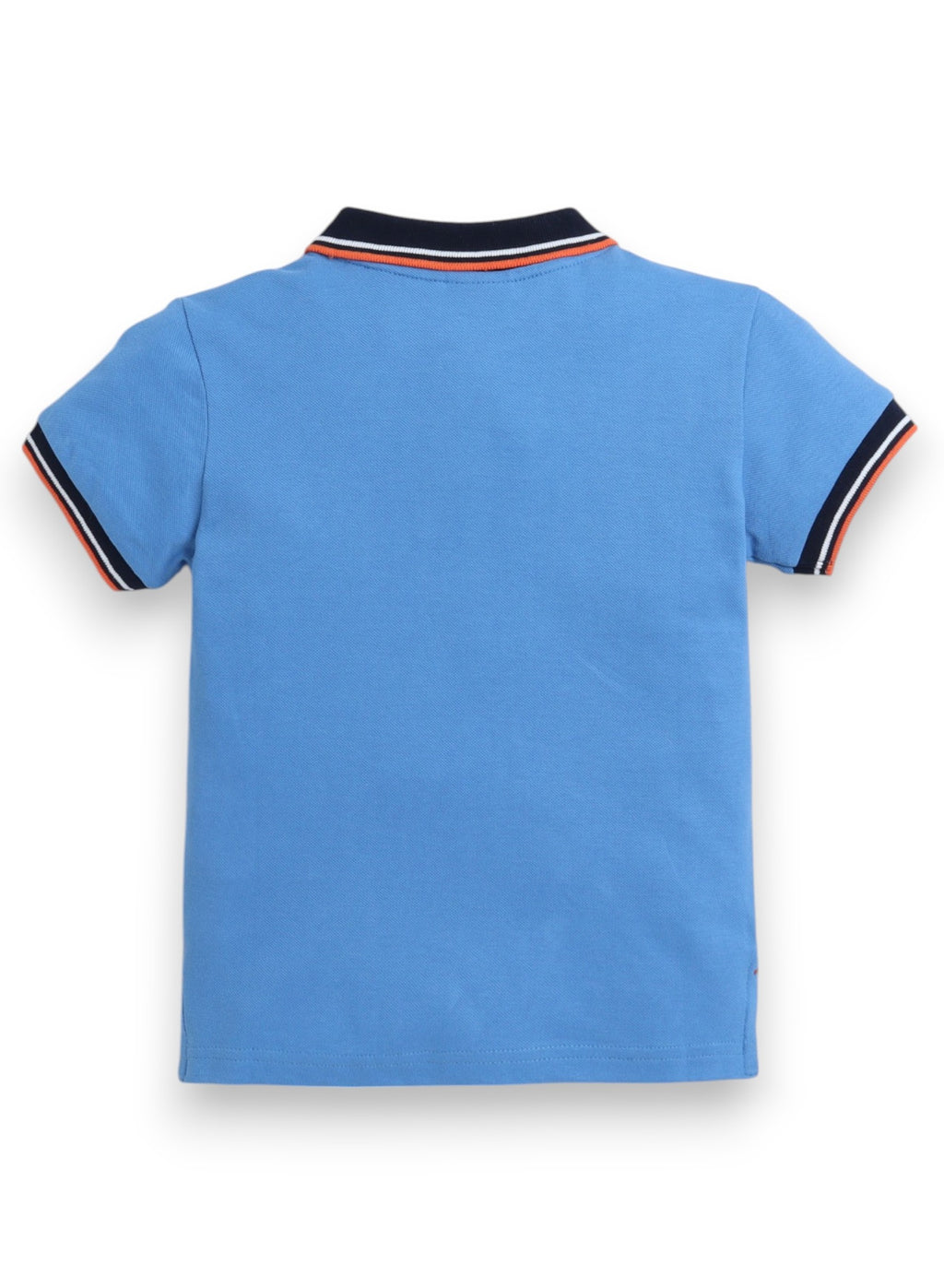 Victor & Jane Junior Boys' Polo T-Shirt “ Blue Colour With Embroidered Label Detail