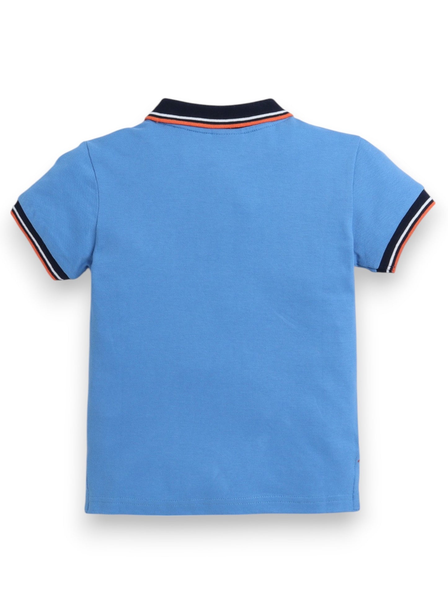 Victor & Jane Junior Boys' Polo T-Shirt – Blue colour with Embroidered Label detail