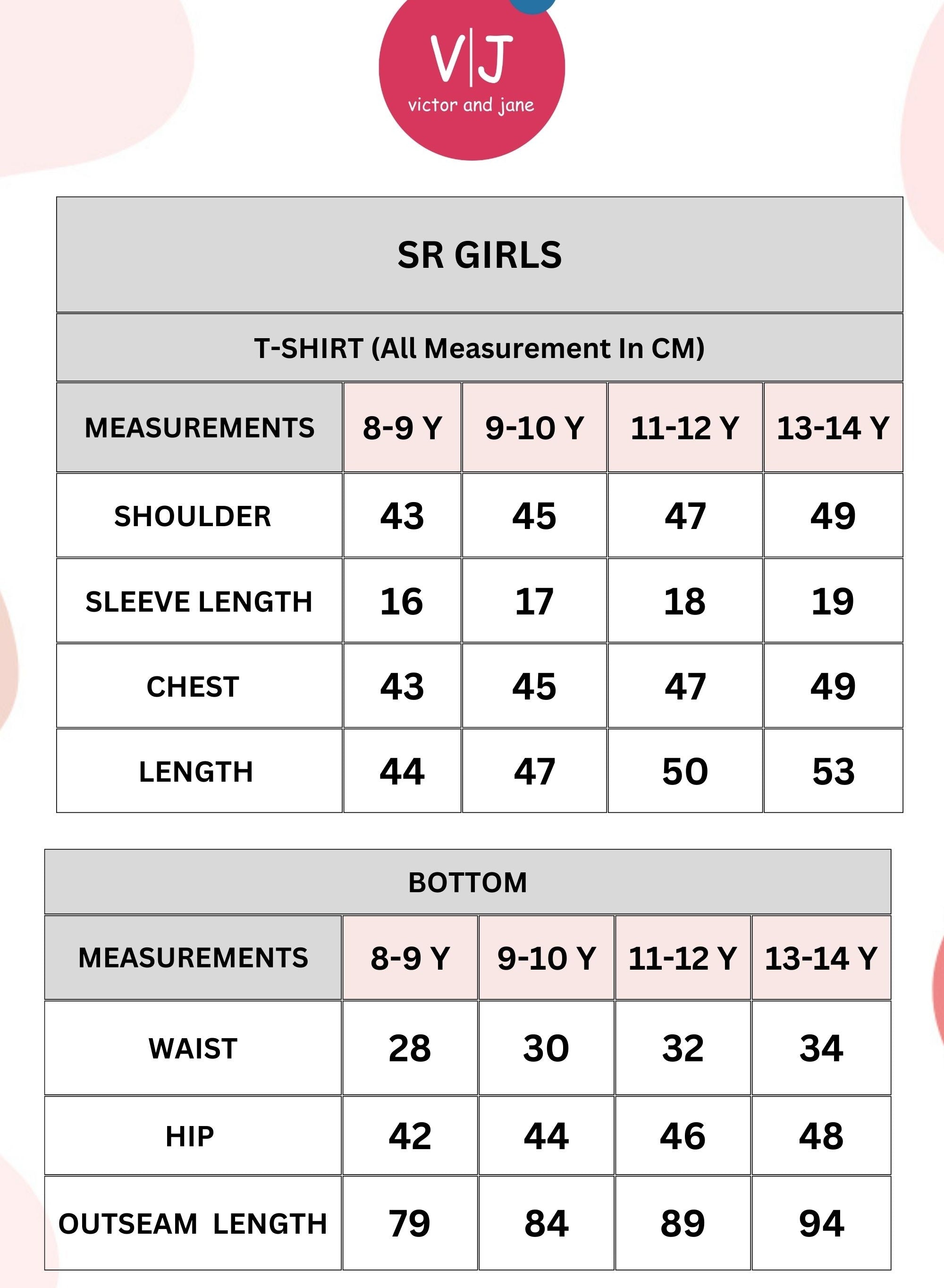 Victor And Jane Girls 2 Pc Set - Embellished Top With Matching Straight Pants With Tape Detail