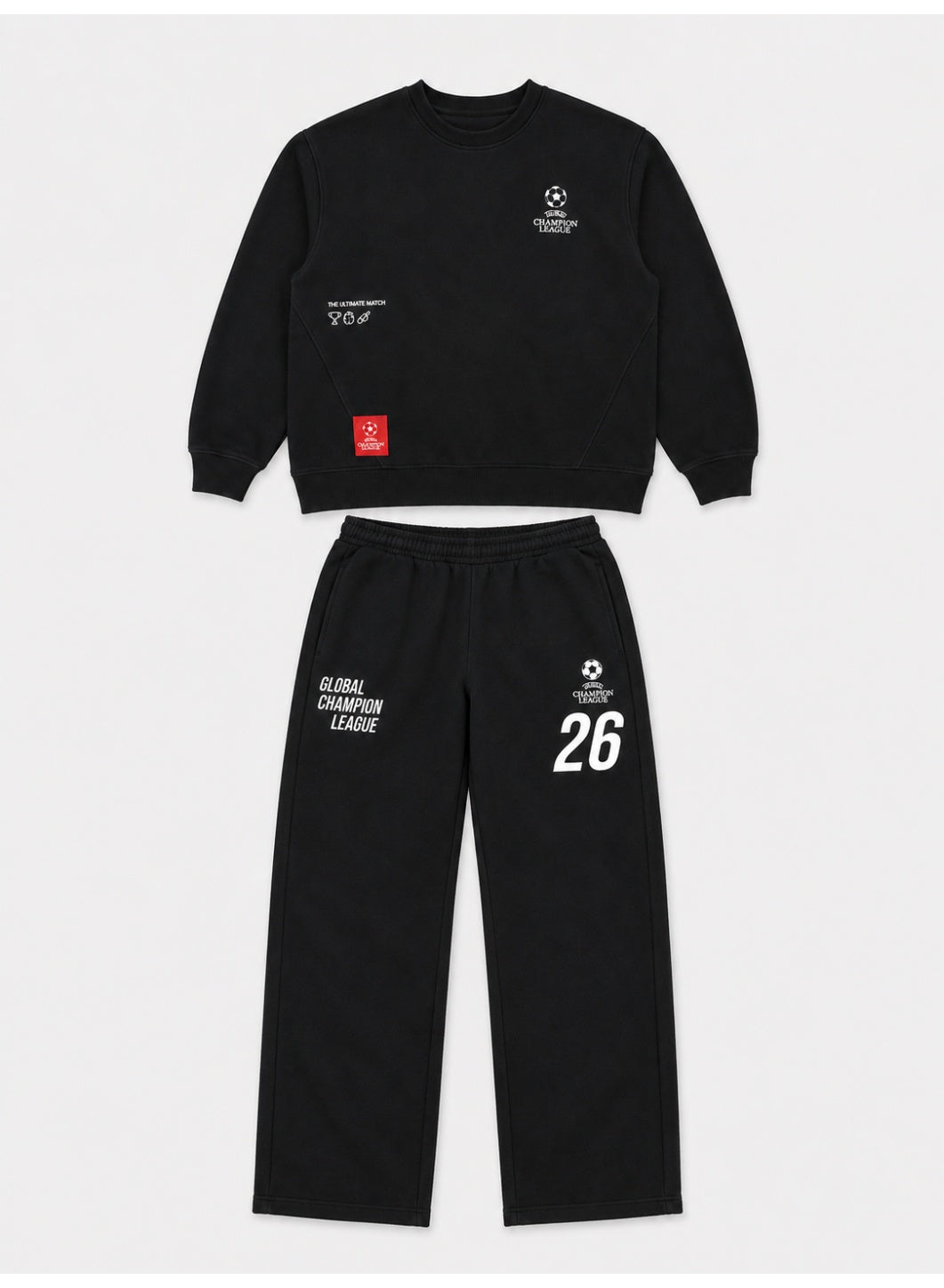 Boys’ Front and Back Graphic Sweatshirt and Barrel Jogger Pants Set