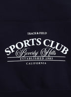Œsports Club” Girls' Half-Zip Sweatshirt “ Navy | 100% Cotton Fleece |