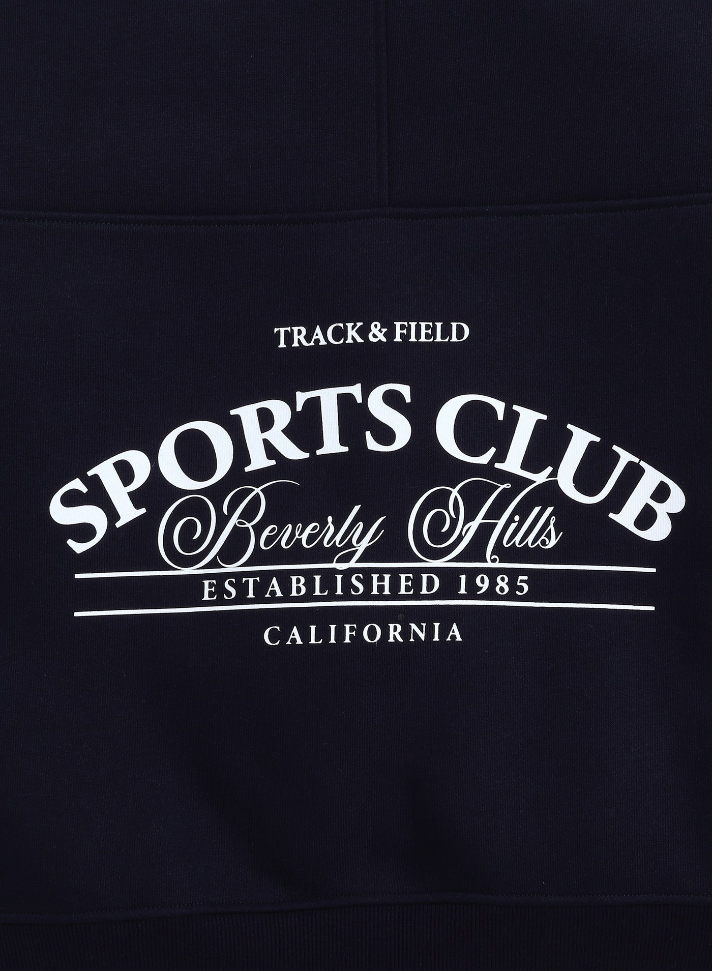 “Sports Club” Girls' Half-Zip Sweatshirt – Navy | 100% Cotton Fleece |