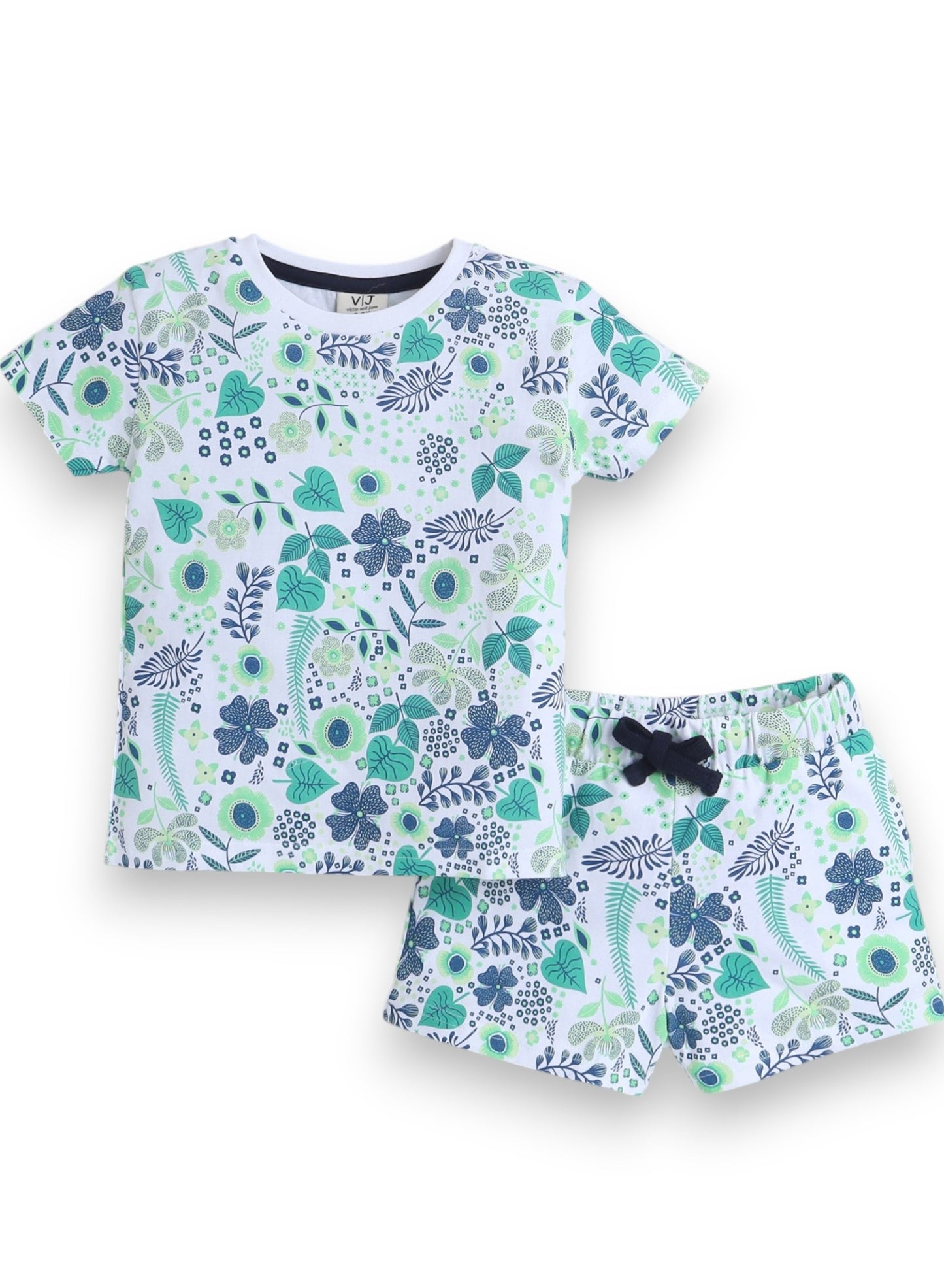 Victor and Jane - All-Over Printed T-shirt and Shorts Pyjama Set