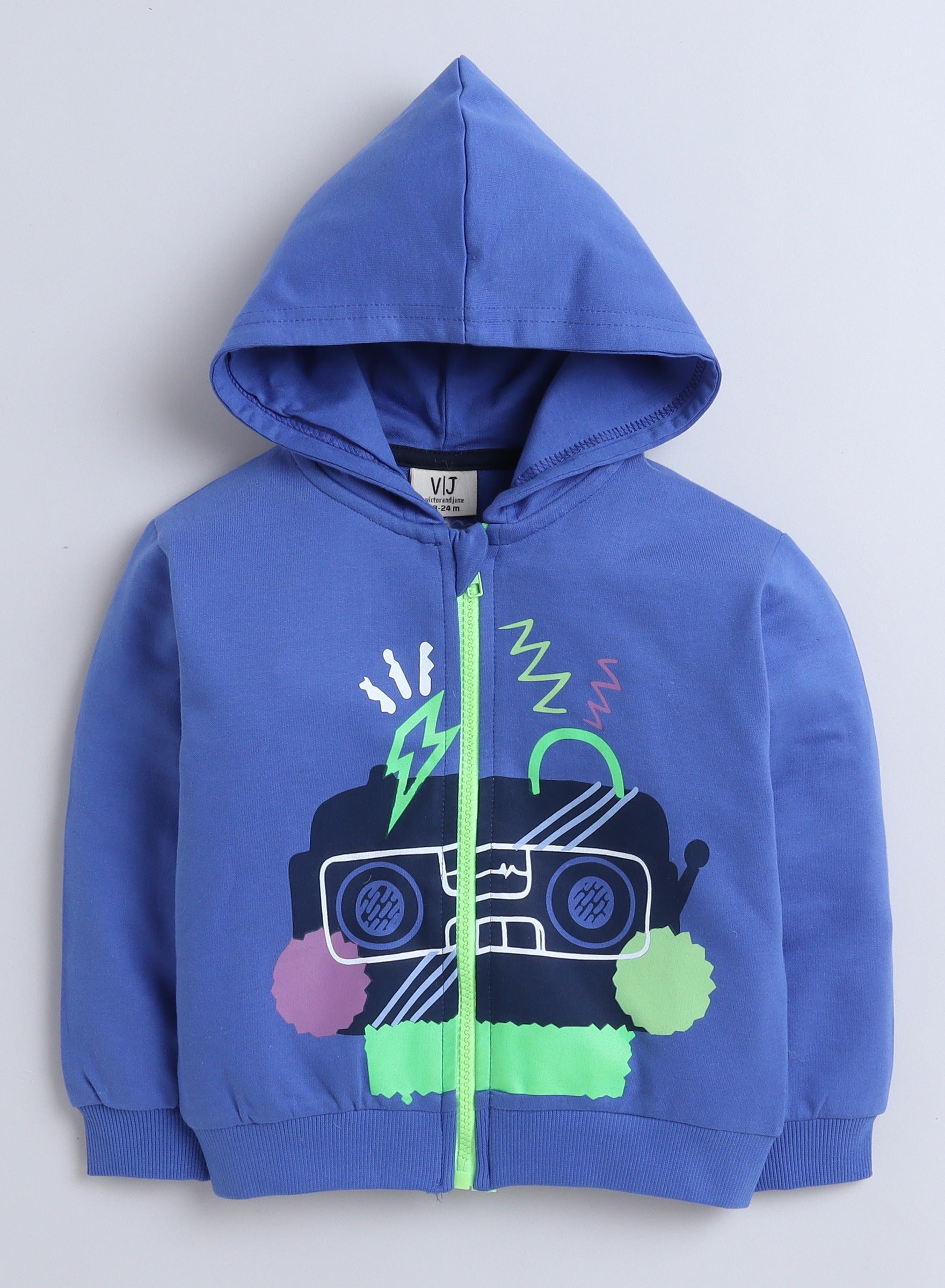 Boys' 3-Piece Set - Hoody Jacket With Blue Jogger Sets - Blue