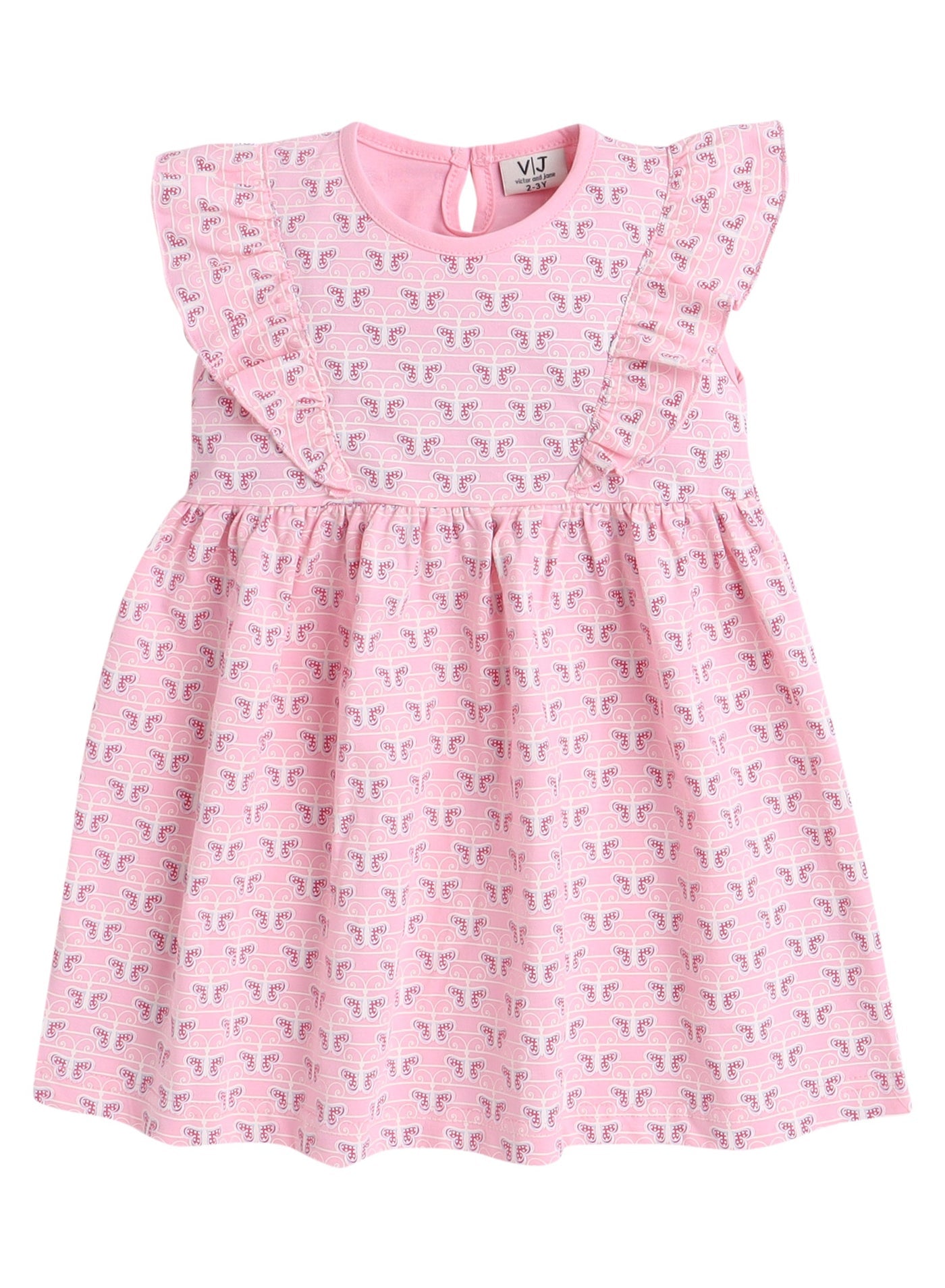 Victor And Jane - All-Over Printed Ruffle Dress (Pack Of 2)