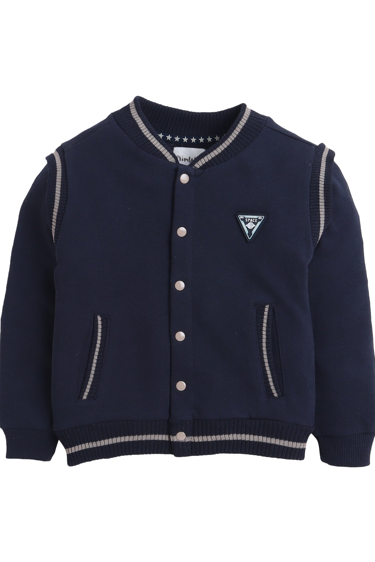 Boys Space Club Varsity Fleece Jacket – Navy