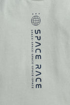 Dirkje Space Race Printed T-Shirt With Pant And Jacket Set - White/Navy